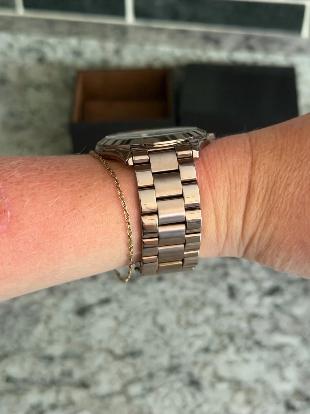 Michael Kors Rose Gold Tone Women's Bracelet Watch with Light Dial